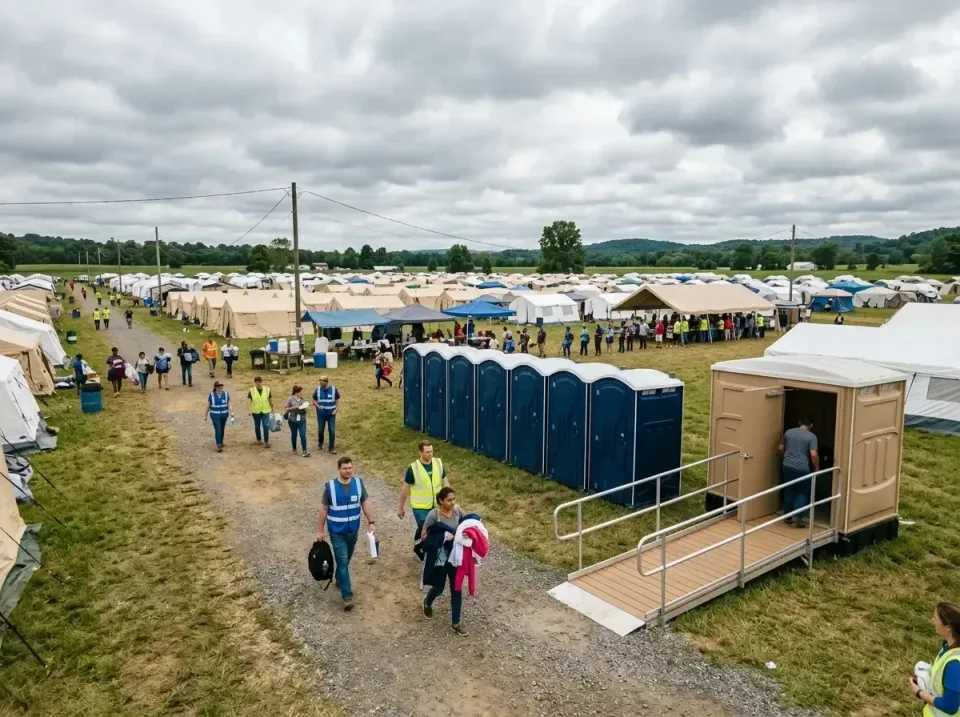 disaster-relief-camp-restrooms-010 — frequently asked questions, Dumpster & Portable Bathrooms Rental in Evansdale, IA
